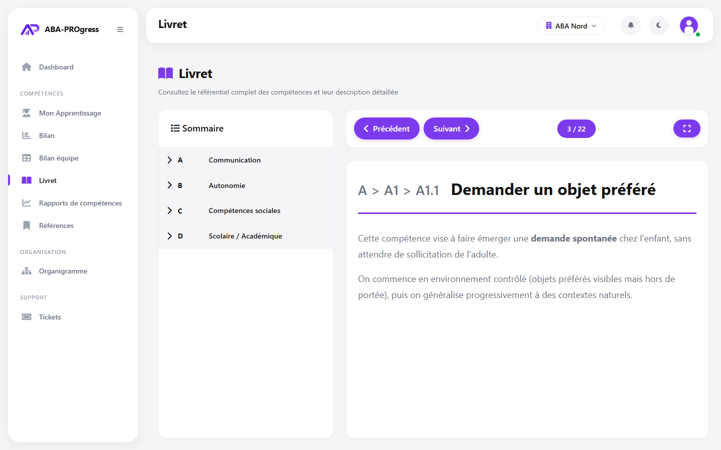 Livret de compétences en mode présentation